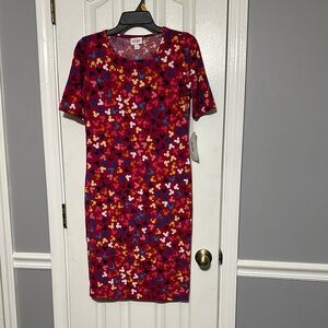 LuLaRoe Disney Short Sleeve Crew Neck Midi Dress